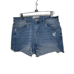 Fashion Nova Blue Distressed Jean Shorts